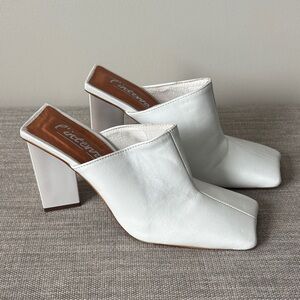 L’intervalle White Women's Block Heel Mules size 36 EU